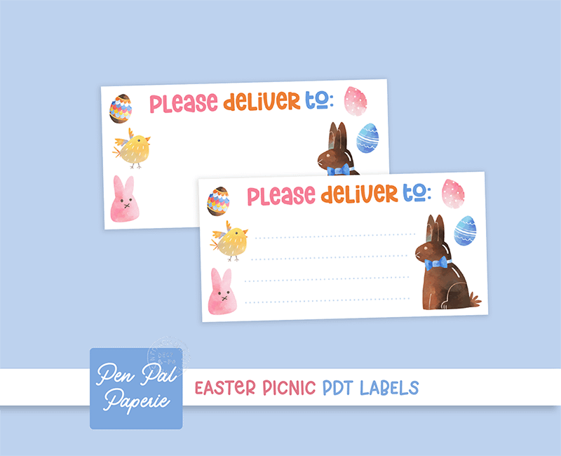 Easter Picnic PDT Labels