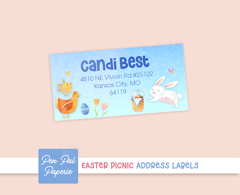 Easter Picnic Address Labels