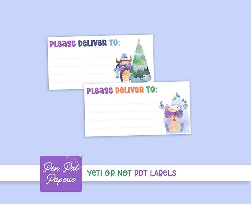 Yeti or Not, Here I Come PDT Labels