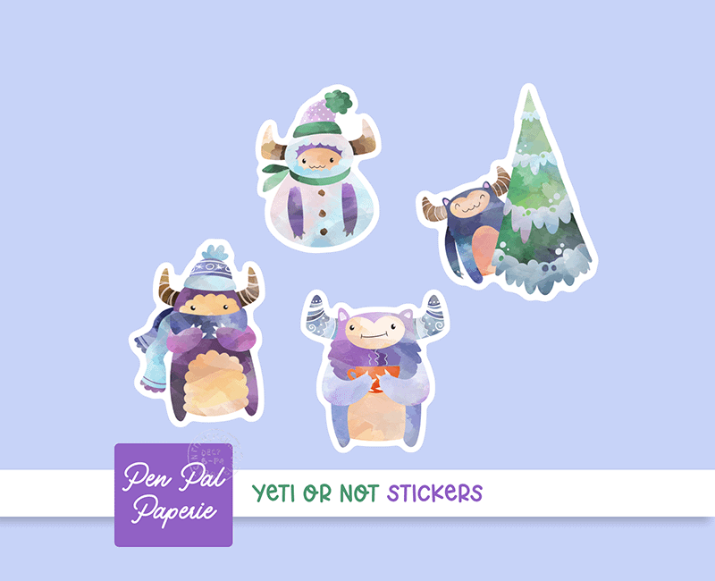 Yeti or Not... Here I Come Stickers | Set of 20