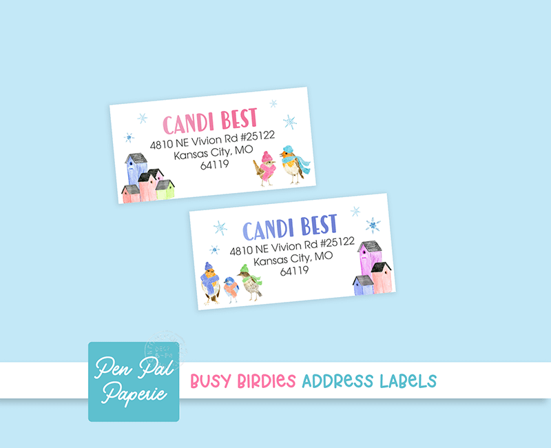 Busy Birdies Address Labels