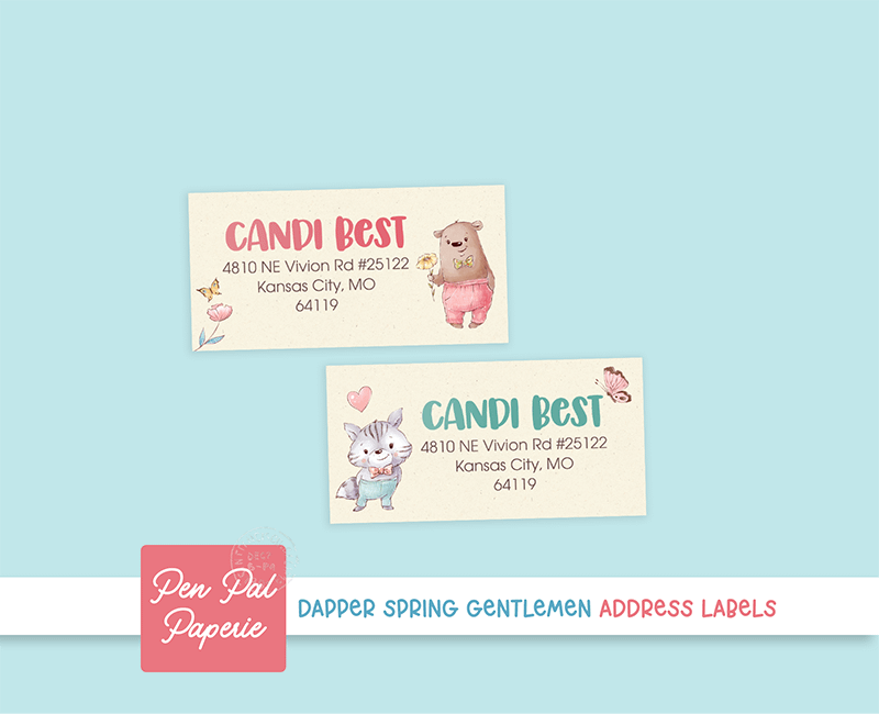 Dapper Spring Gentlemen Address Labels