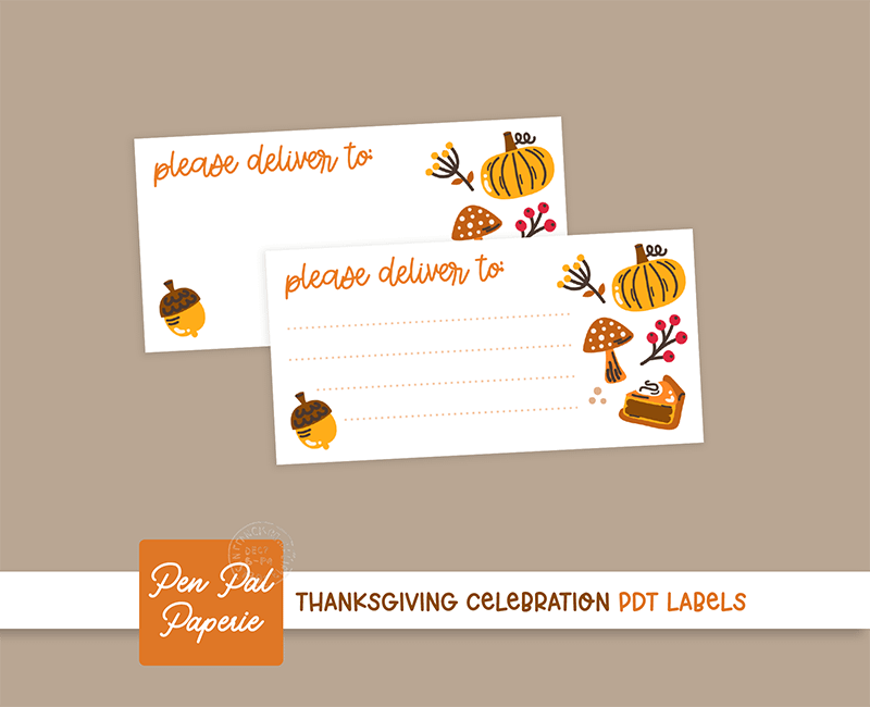 Thanksgiving Celebration PDT Labels