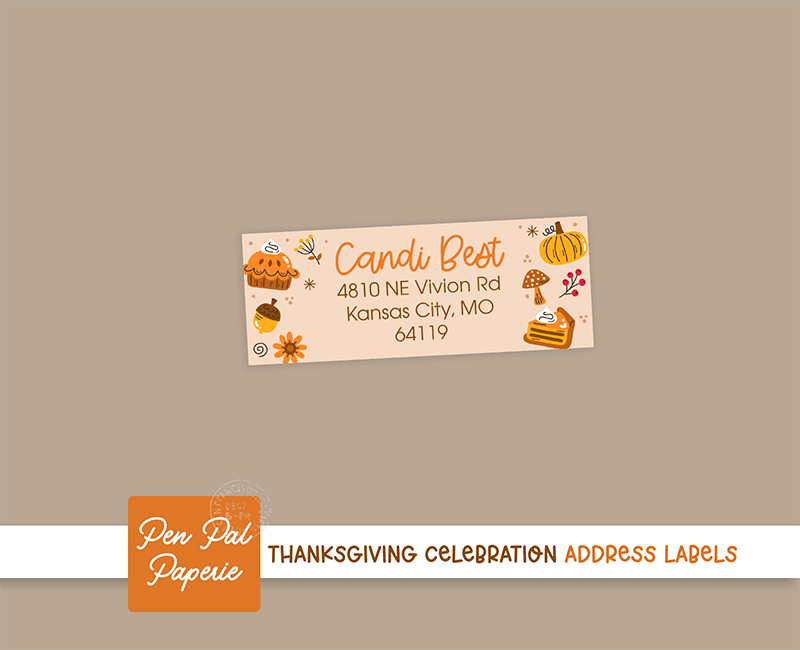 Thanksgiving Celebration Address Labels